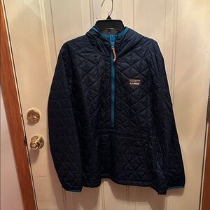 L.L. Bean Dark Blue Quilted Pullover